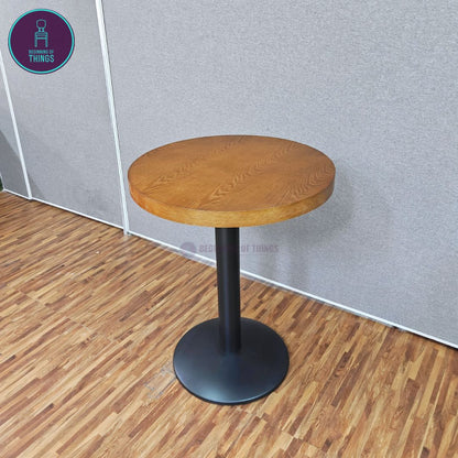 Wood Veneer Round Dining Table 60 cm