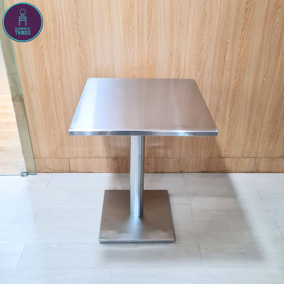 Stainless Square Dining Table 60 x 60 cm