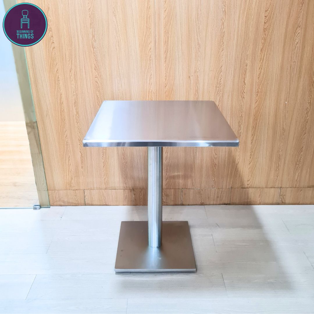 Stainless Square Dining Table 60 x 60 cm