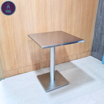 Stainless Square Dining Table 60 x 60 cm