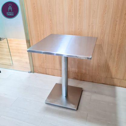 Stainless Square Dining Table 60 x 60 cm