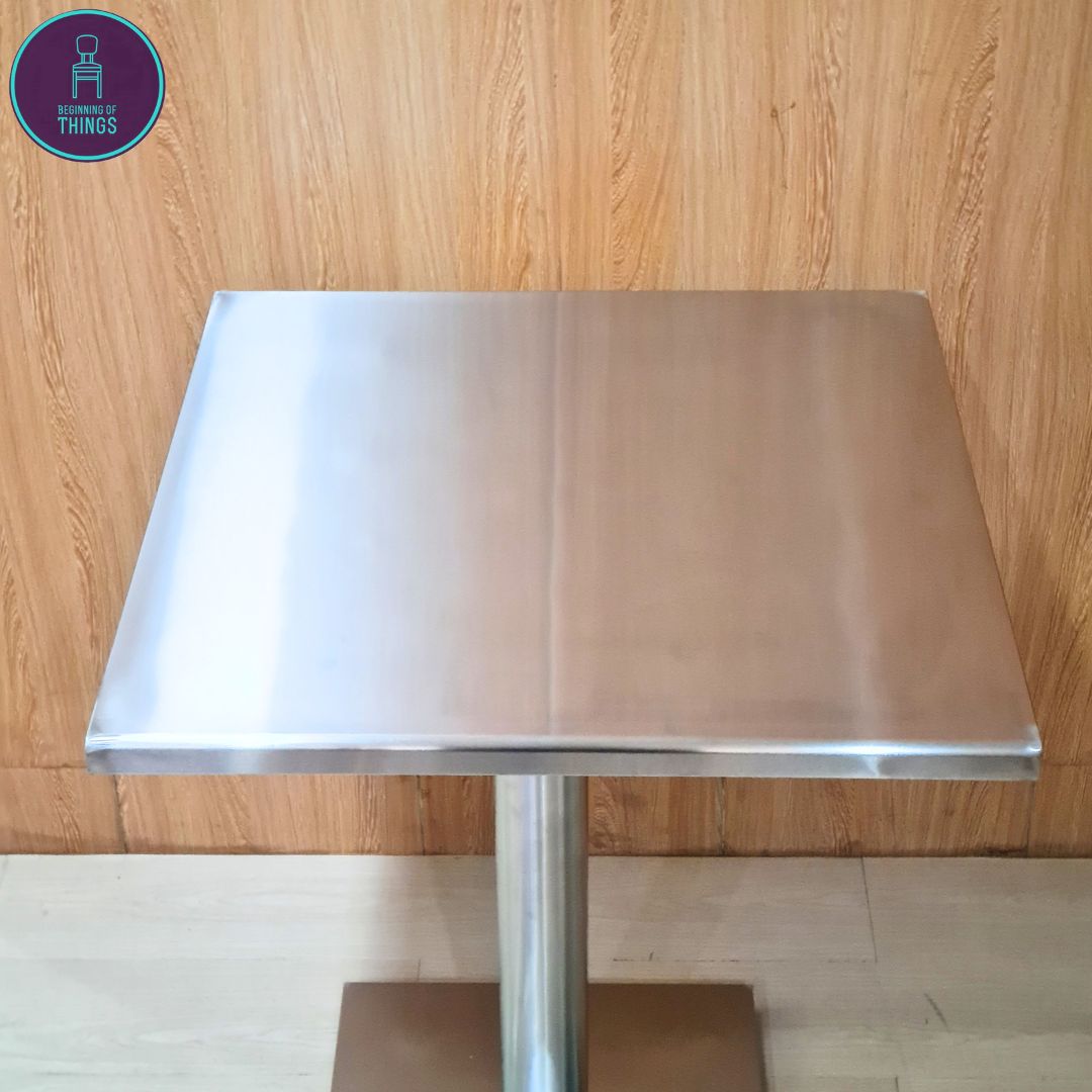 Stainless Square Dining Table 60 x 60 cm