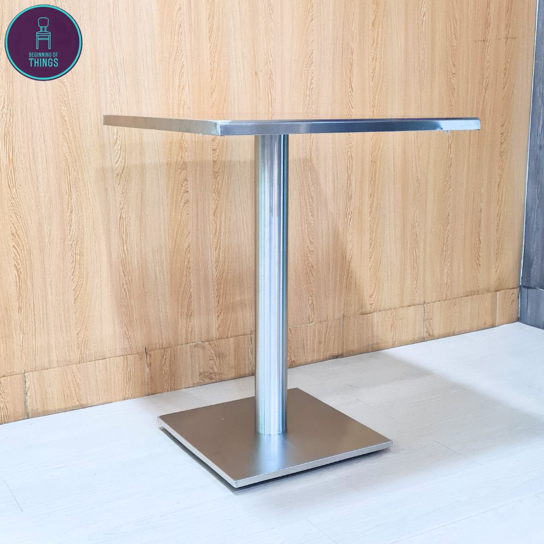 Stainless Square Dining Table 60 x 60 cm