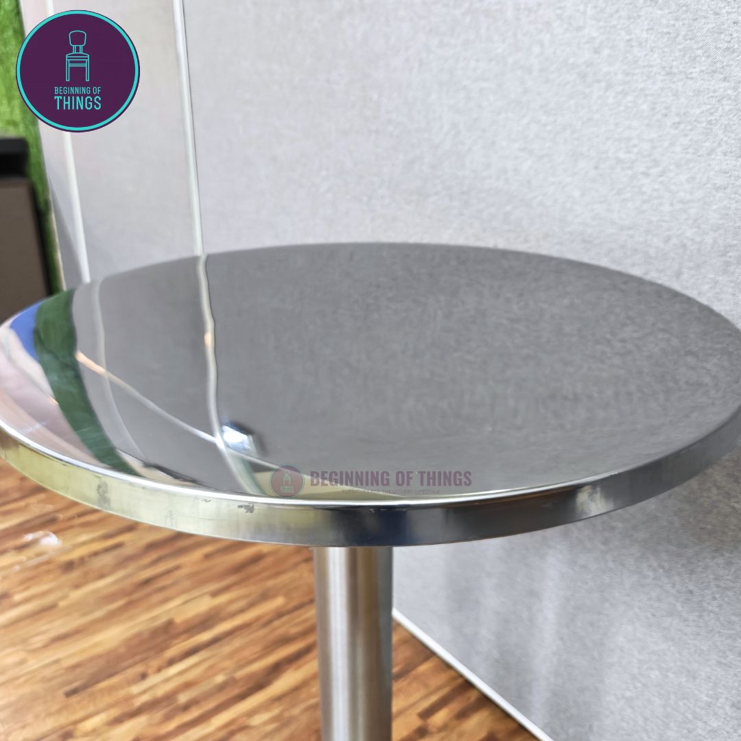 Stainless Round Dining Table 60 cm