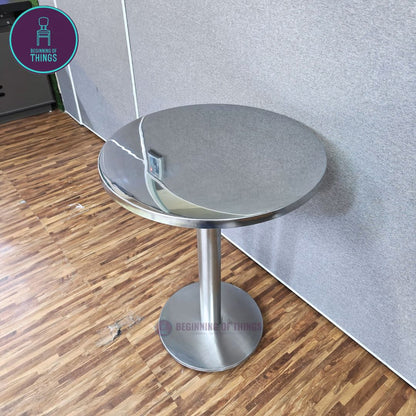 Stainless Round Dining Table 60 cm