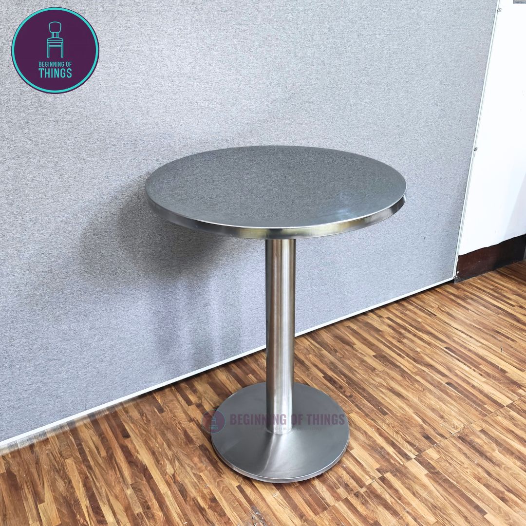 Stainless Round Dining Table 60 cm