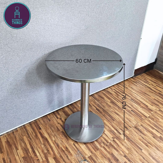 Stainless Round Dining Table 60 cm