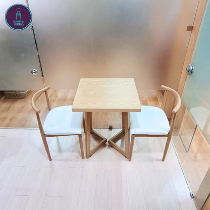 Laminated Square Dining Set 2-Seater V-Leg