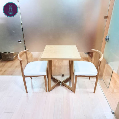 Laminated Square Dining Set 2-Seater V-Leg