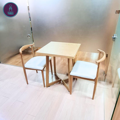 Laminated Square Dining Set 2-Seater V-Leg