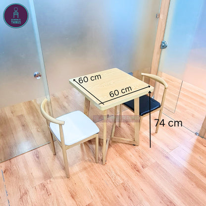 Laminated Square Dining Set 2-Seater V-Leg