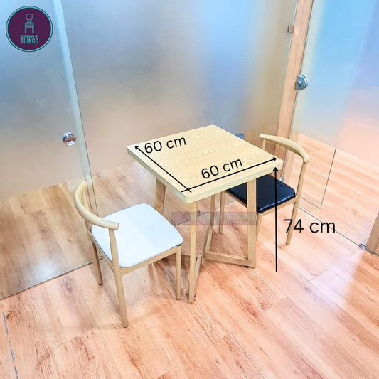 Laminated Square Dining Set 2-Seater V-Leg