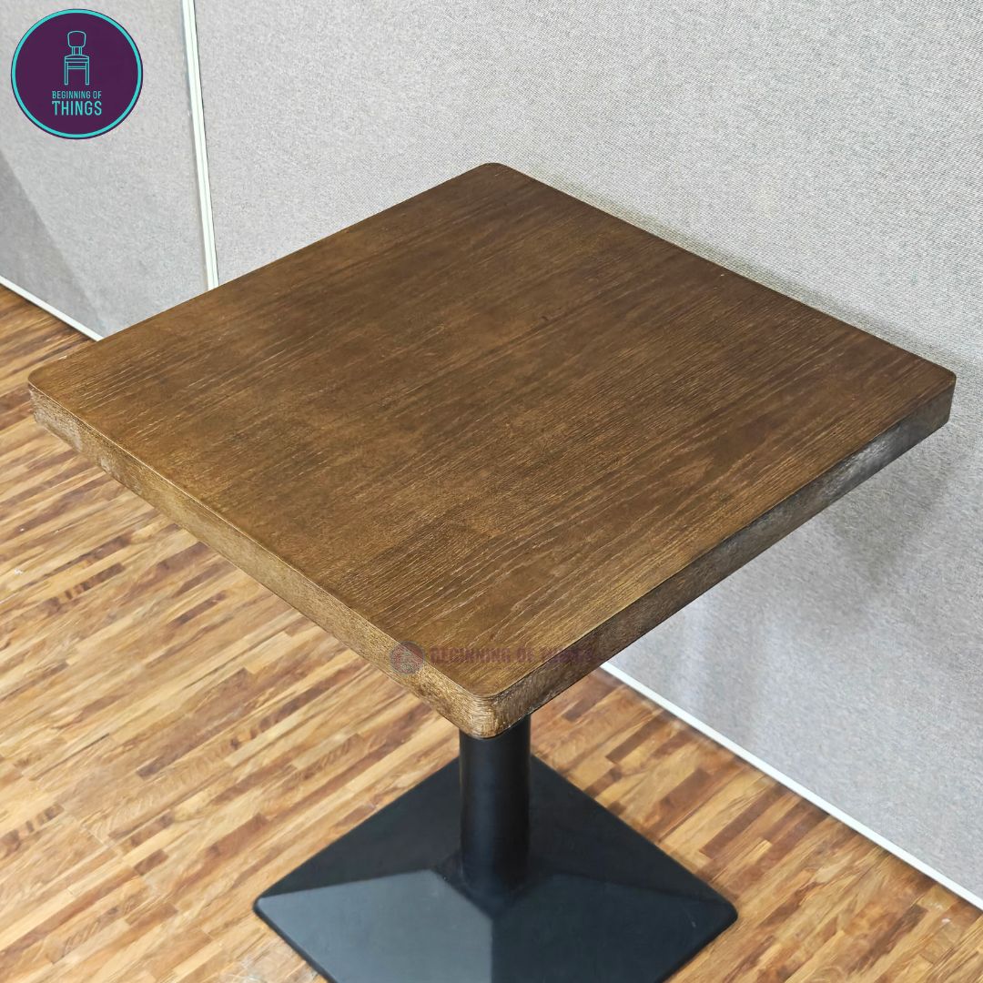 Wood Veneer Square Dining Table 60 x 60 cm