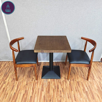 Wood Veneer Square Dining Table 60 x 60 cm