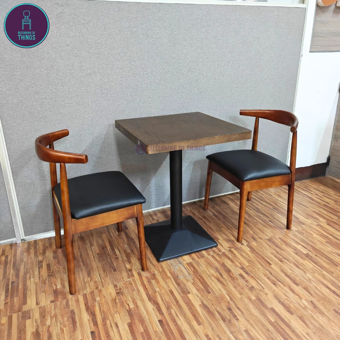 Wood Veneer Square Dining Table 60 x 60 cm