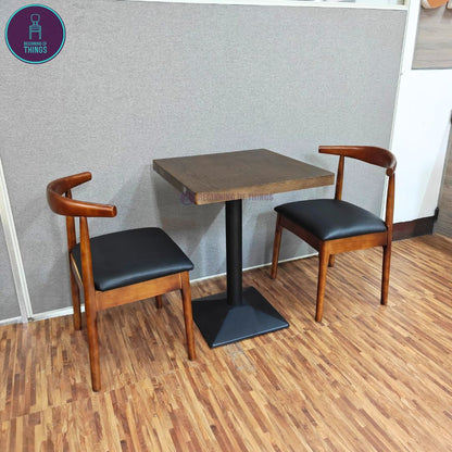 Wood Veneer Square Dining Table 60 x 60 cm