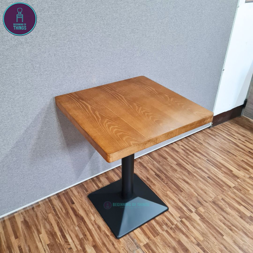 Wood Veneer Square Dining Table 60 x 60 cm