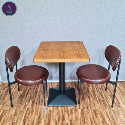 Wood Veneer Square Dining Table 60 x 60 cm