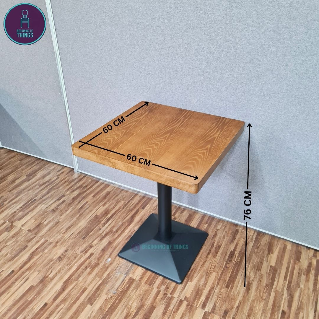Wood Veneer Square Dining Table 60 x 60 cm