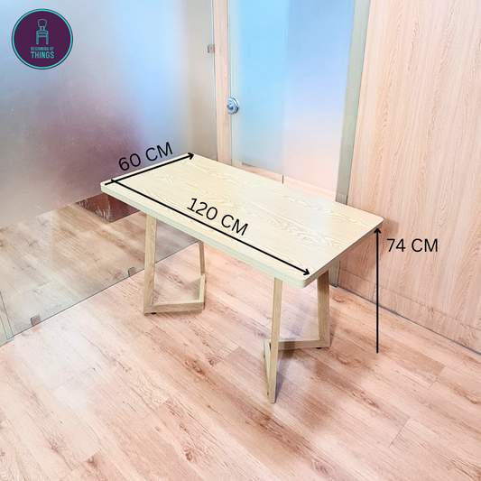 Laminated Rectangular Dining Set 4-Seater V-Leg