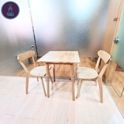 Rubberwood Restaurant Dining Set 2-Seater Square