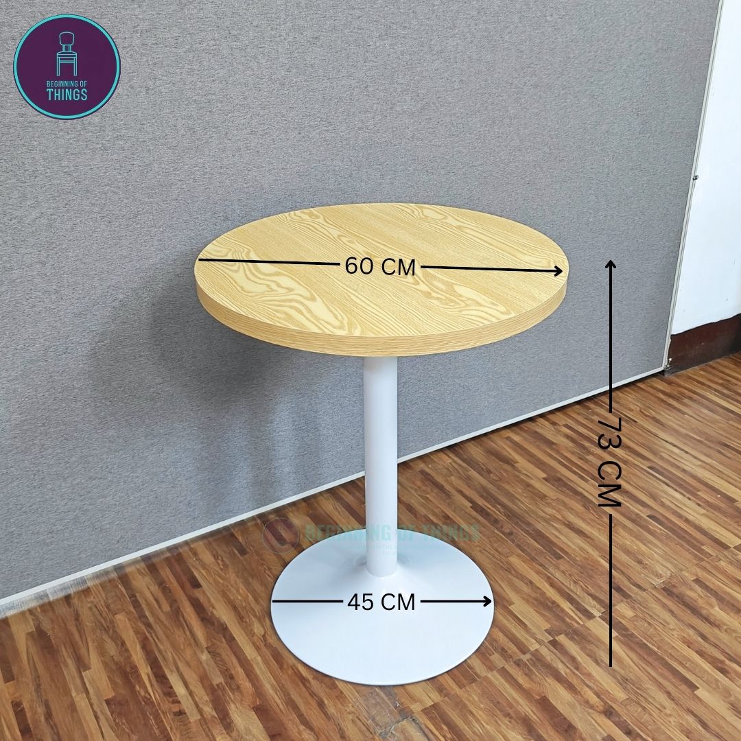 Laminated Round Dining Set 2-Seater White Leg