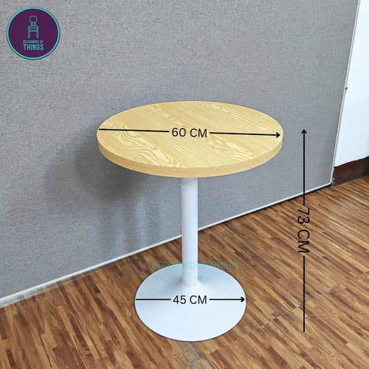 Laminated Round Dining Set 2-Seater White Leg