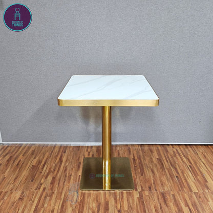 Sintered Stone w/ Edge Wrapping Square Dining Table 60 x 60 cm