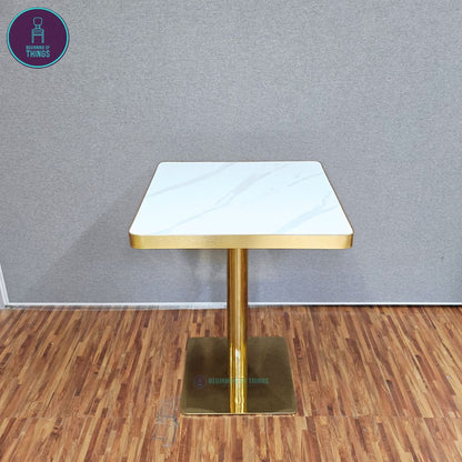 Sintered Stone w/ Edge Wrapping Square Dining Table 60 x 60 cm