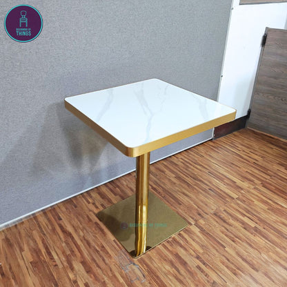 Sintered Stone w/ Edge Wrapping Square Dining Table 60 x 60 cm