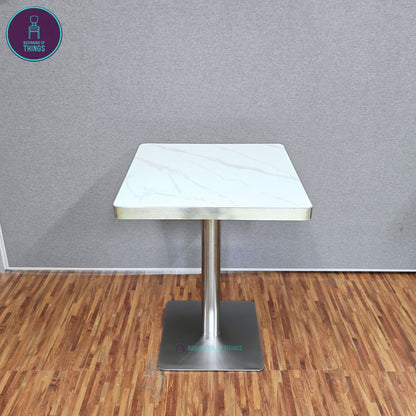 Sintered Stone w/ Edge Wrapping Square Dining Table 60 x 60 cm