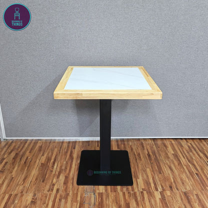 Sintered Stone w/ Edge Wrapping Square Dining Table 60 x 60 cm
