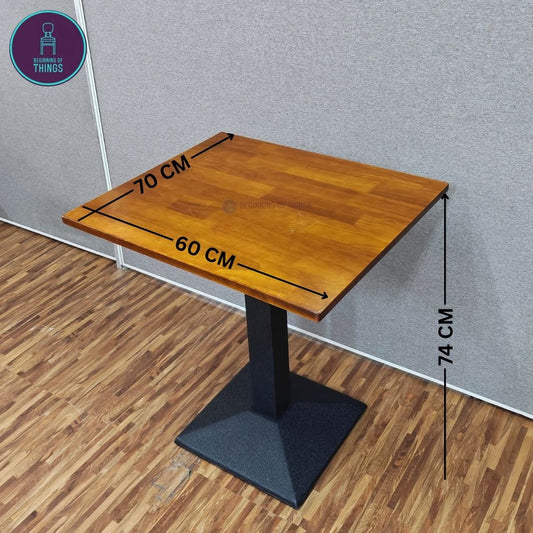 Rubberwood Square Dining Table 70 x 60 cm
