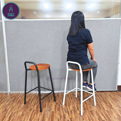Low Back Outdoor Metal Stool Chair