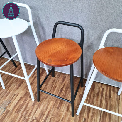 Low Back Outdoor Metal Stool Chair