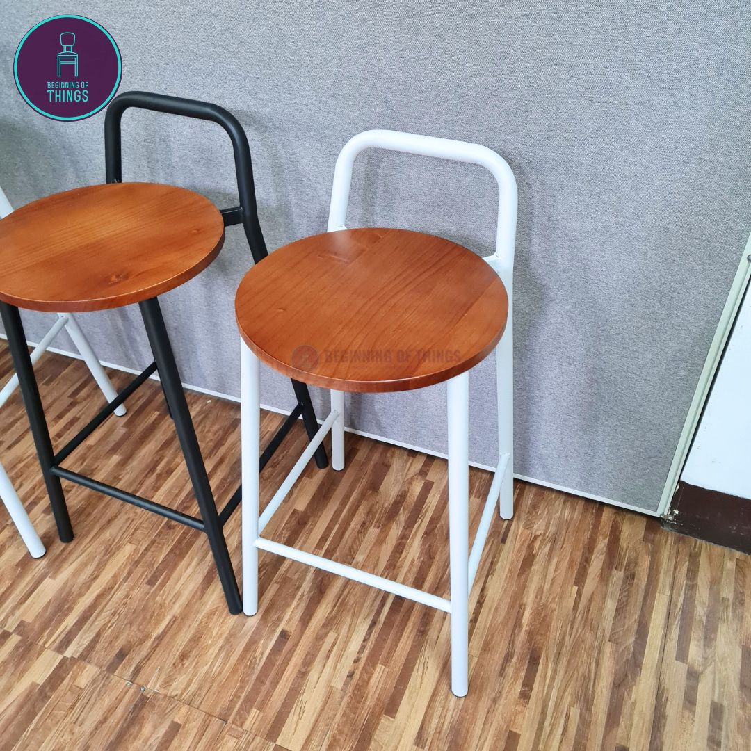 Low Back Outdoor Metal Stool Chair