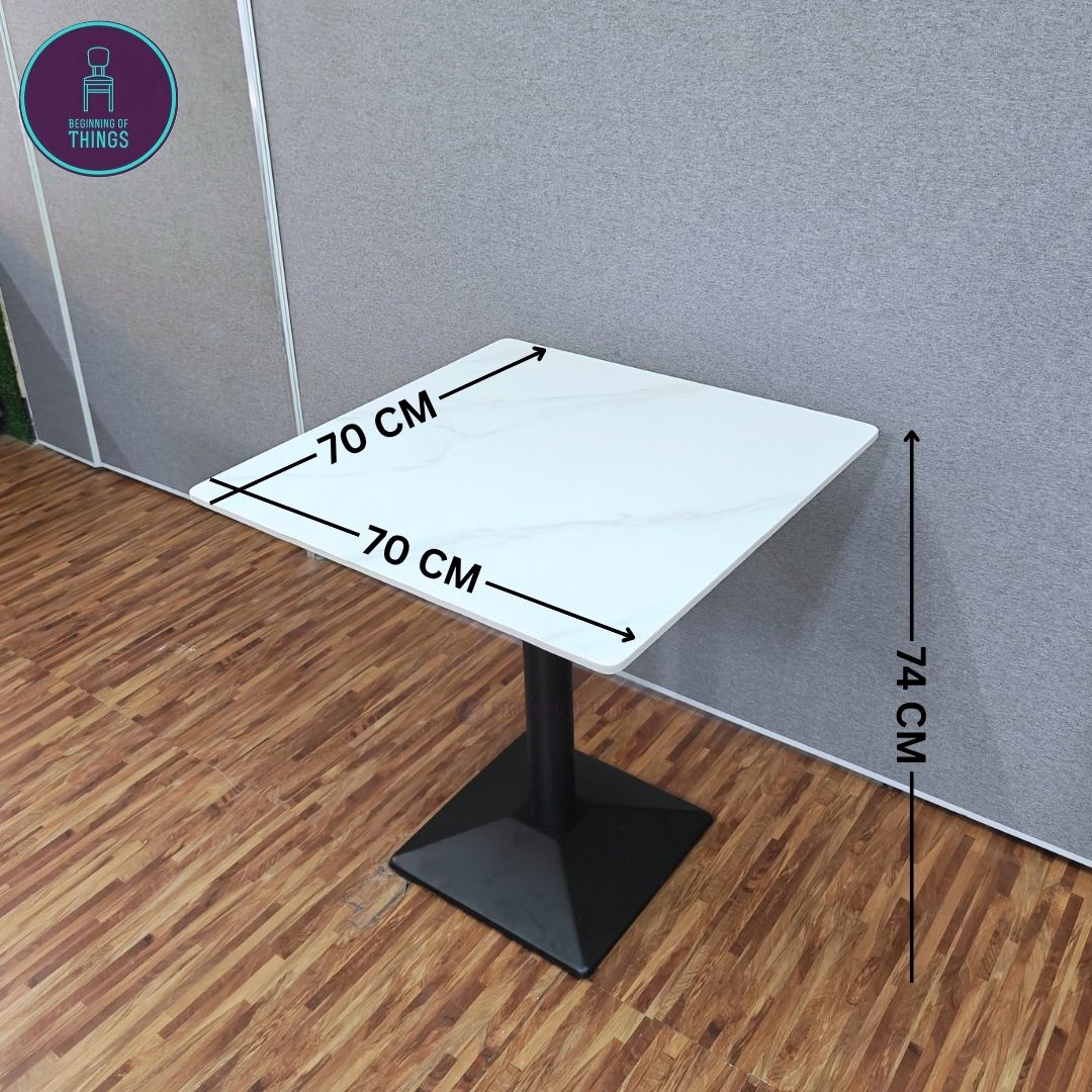 Sintered Stone Square Dining Table 70 x 70 cm