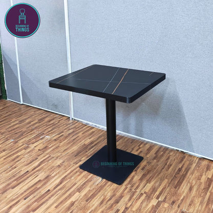 Sintered Stone w/ Edge Wrapping Square Dining Table 60 & 70 cm