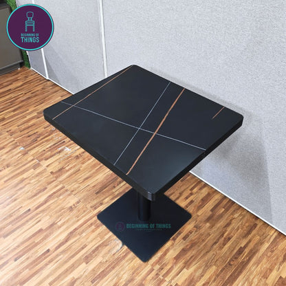 Sintered Stone w/ Edge Wrapping Square Dining Table 60 & 70 cm