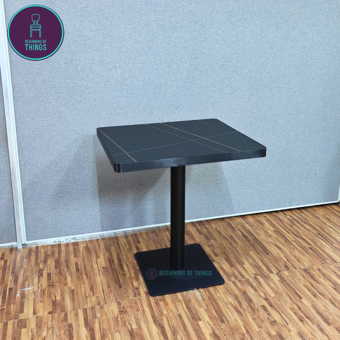 Sintered Stone w/ Edge Wrapping Square Dining Table 60 & 70 cm