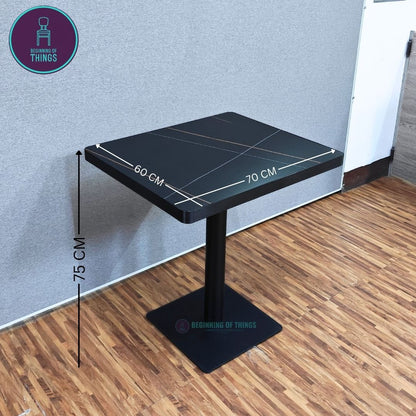 Sintered Stone w/ Edge Wrapping Square Dining Table 60 & 70 cm