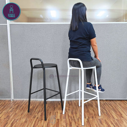 Low Back Outdoor Metal Stool Chair