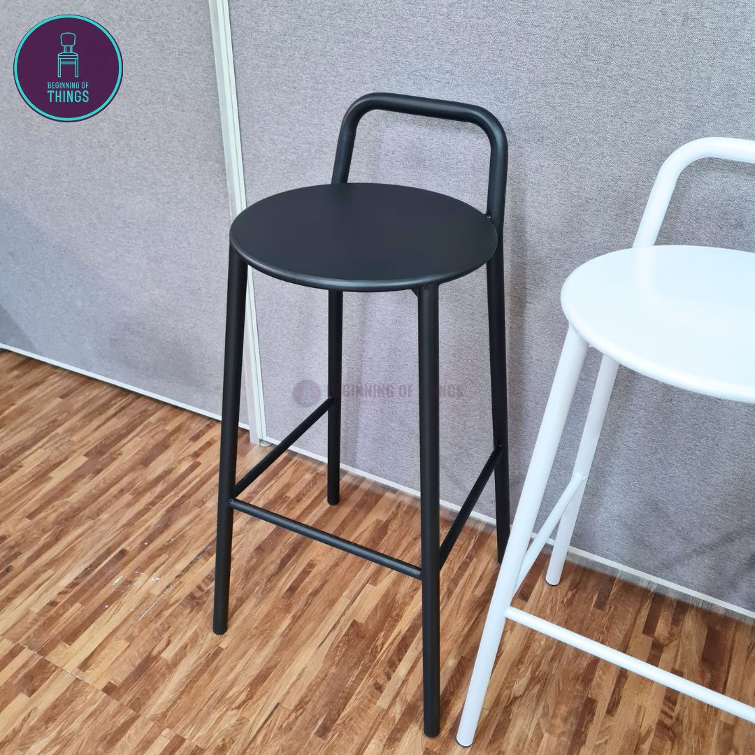 Low Back Outdoor Metal Stool Chair