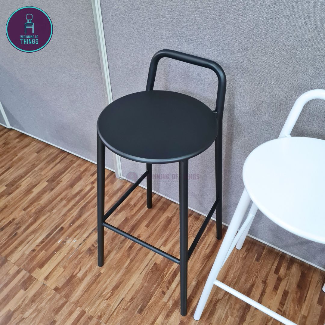 Low Back Outdoor Metal Stool Chair