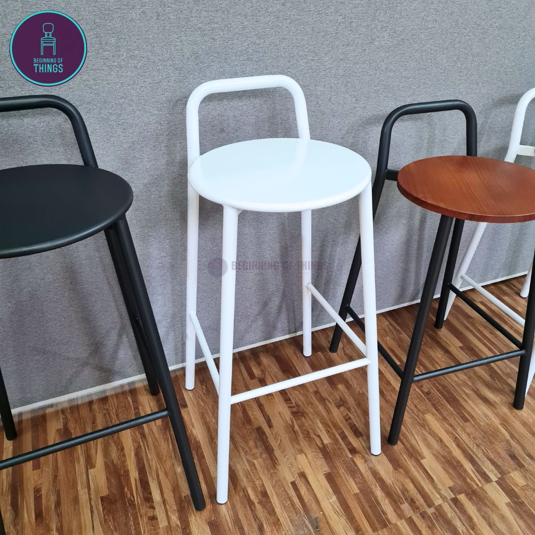 Low Back Outdoor Metal Stool Chair