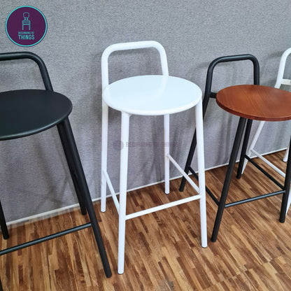 Low Back Outdoor Metal Stool Chair