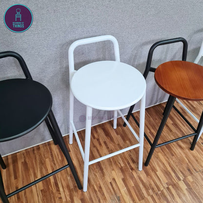 Low Back Outdoor Metal Stool Chair