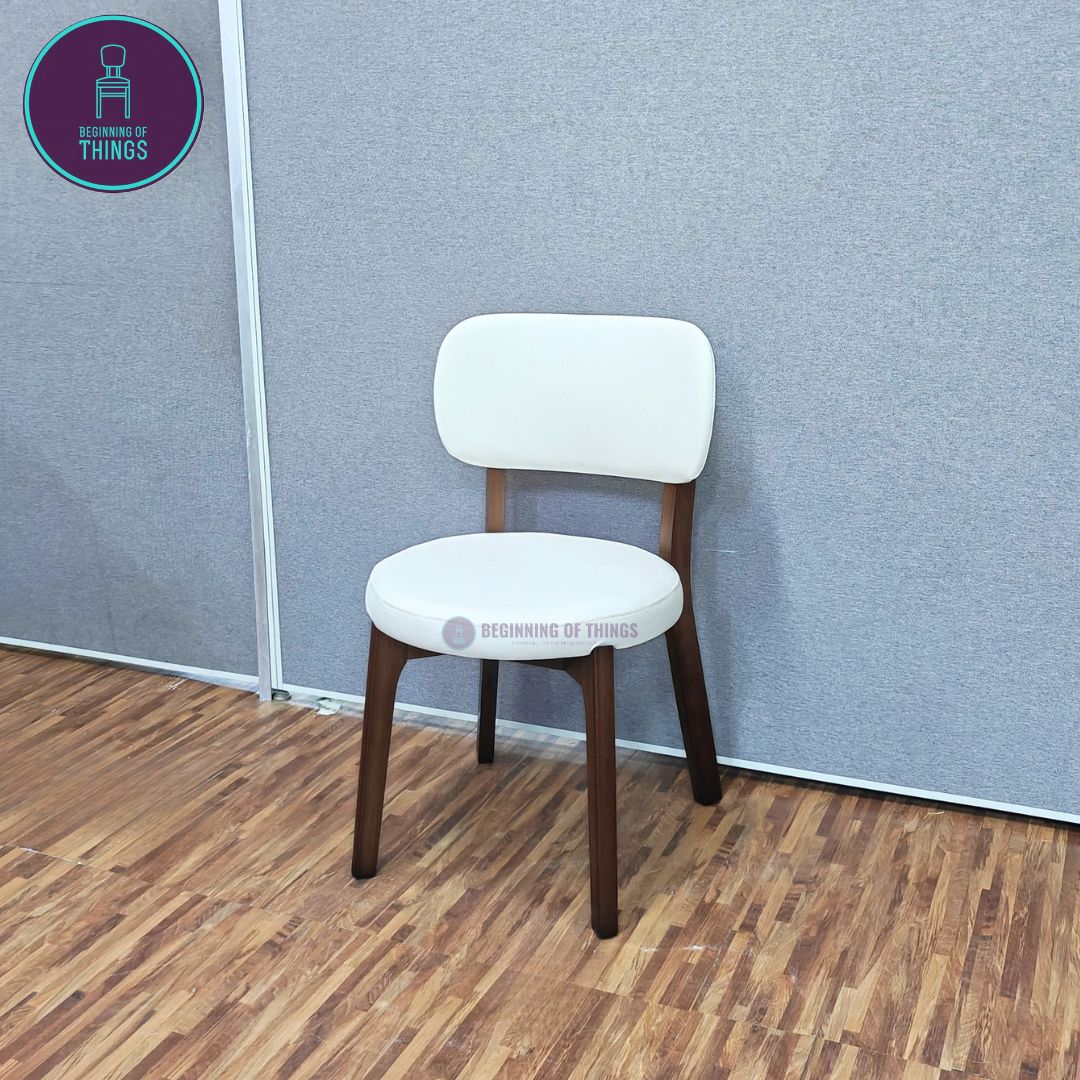 Round Back Wooden Frame Dining Chair