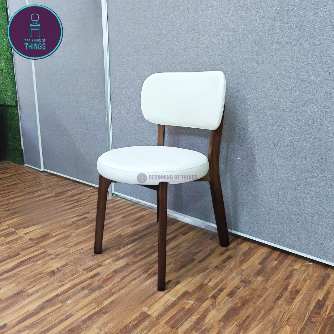 Round Back Wooden Frame Dining Chair