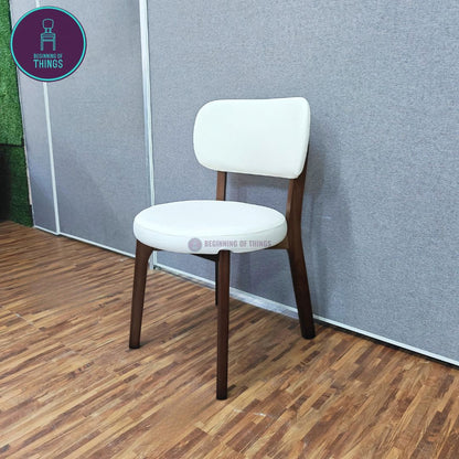 Round Back Wooden Frame Dining Chair